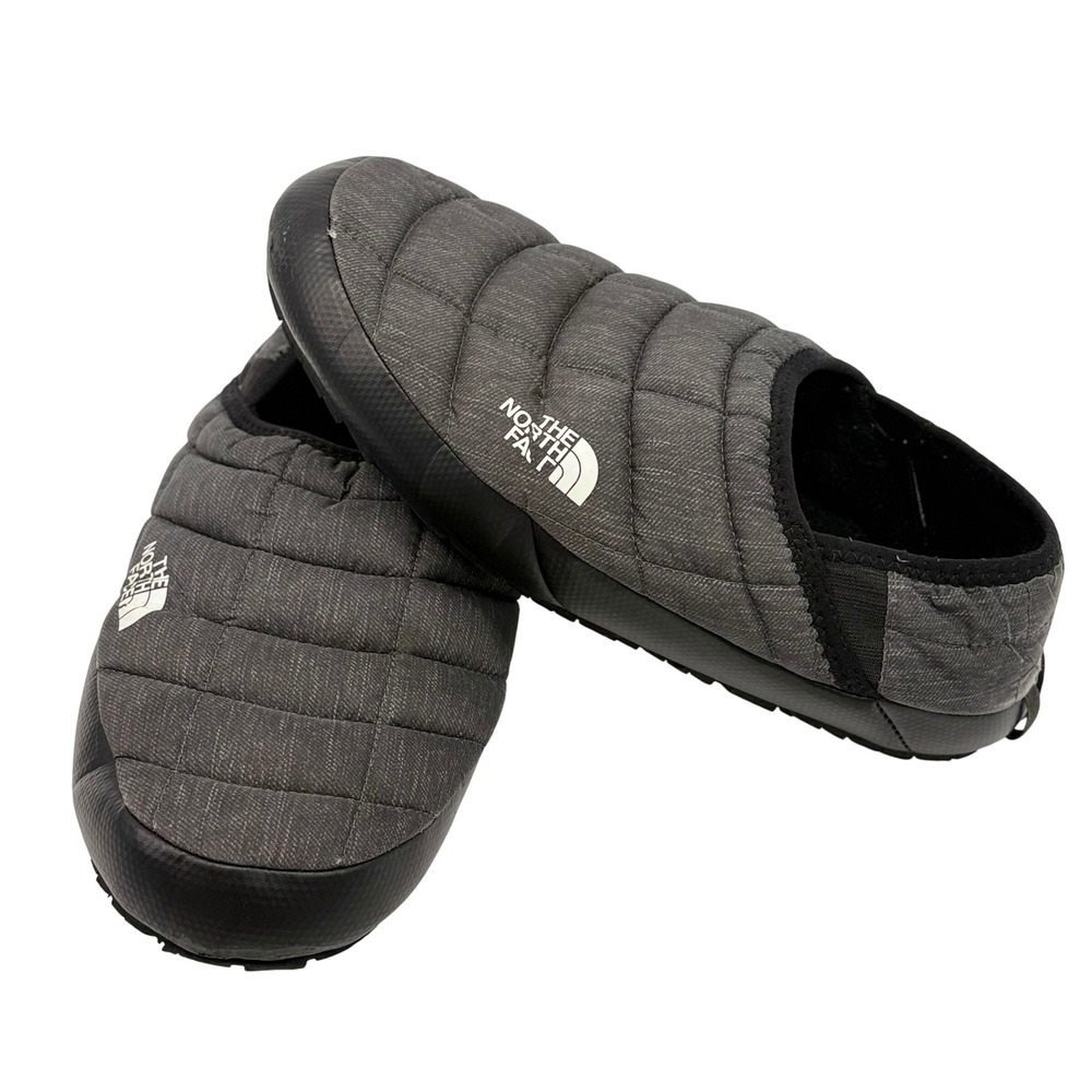 The North Face Thermoball Traction Mule Men 10 Grey Quilted Insulated Slippers